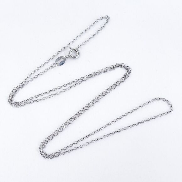 Vintage IBB Sterling Silver 925 0.8mm Cable Chain Necklace 18.5" - Picture 1 of 3